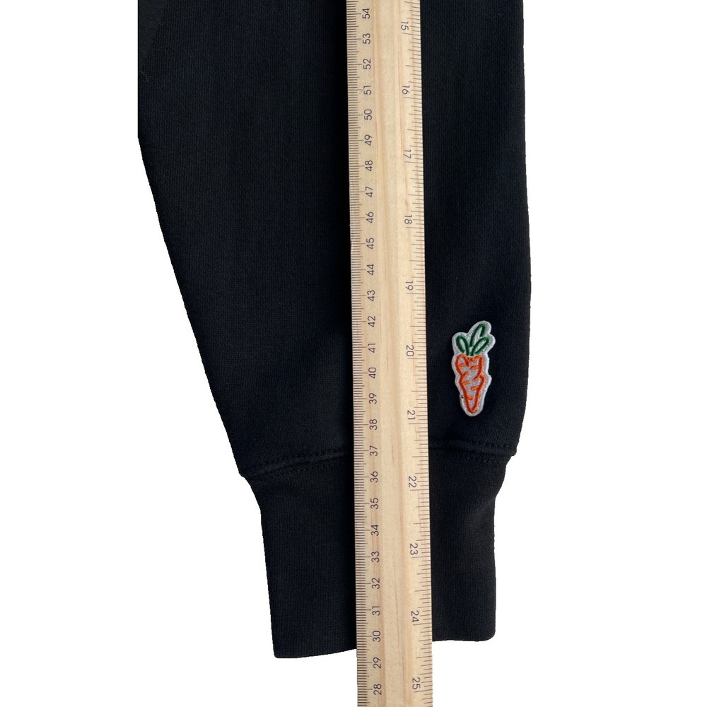 Carrots By Anwar Carrots Mens Large 1/4 Zip Pullover Black Embroidery Graphic - Picture 5 of 9